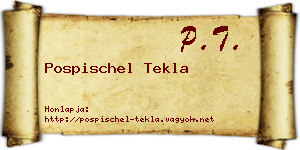 Pospischel Tekla névjegykártya